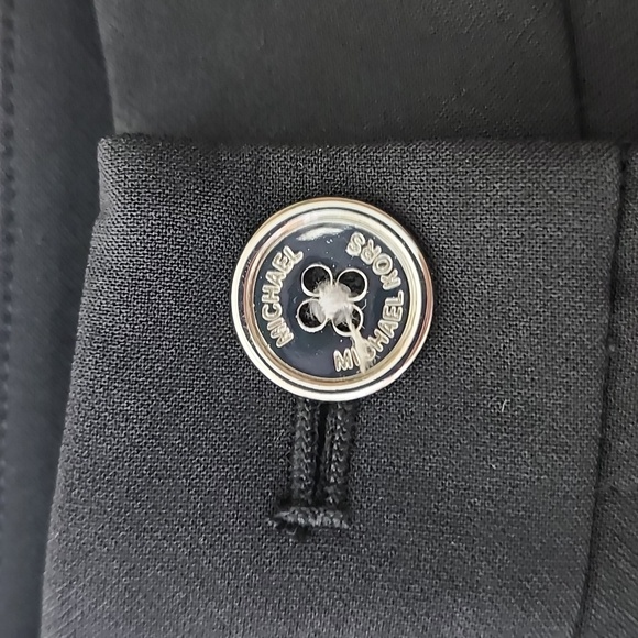 NWT MICHAEL MICHAEL KORS Front Bottom Slip Flare Dress Pants Black  Size 4 - Picture 5 of 9